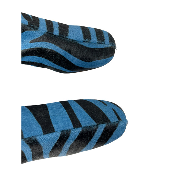 NWT by Far Blue Sophia Zebra Print Pony Hair Boot EU 37 US 6.5 or 7 - Picture 6 of 12